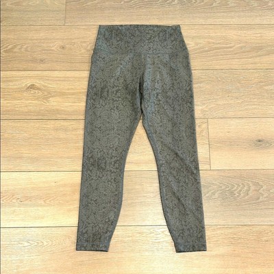 YOGALICIOUS Green Soft Printed High Waisted Yoga Active Workout Leggings Size M
