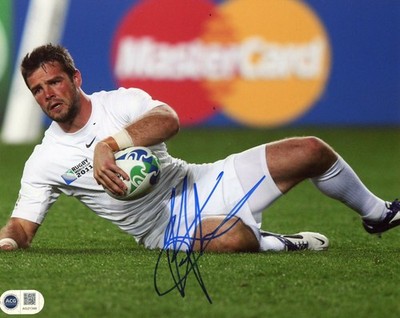 Ben Foden signiertes 10x8 Rugby Foto ACG COA AG21349