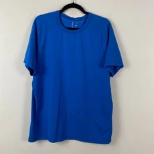 Arcteryx T Shirt Mens Large Blue Crew Neck Short Sleeve Hiking Outdoors Trail