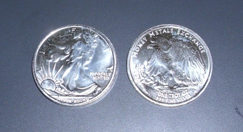 Walking Liberty 1 oz .999 Fine Silver Round  BU.