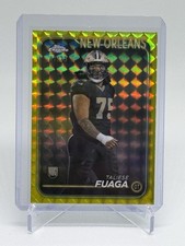 2024 Topps Chrome Football Taliese Fuaga RC Yellow Geometric Refractor /75