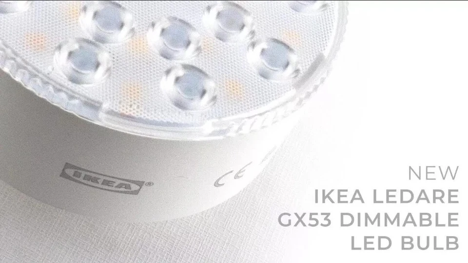 1x IKEA LEDARE GX53 LED Light Bulb - 600lm Dimmable Warm White 2700K LED1707X7 - Image 3 of 4