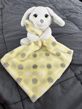 Little Beginnings -White Puppy Dog Plush Lovey Yellow Gray Security Blanket