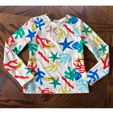 Hanna Andersson Kids Rash Guard in Bright Sea Creatures Print Size 6-7