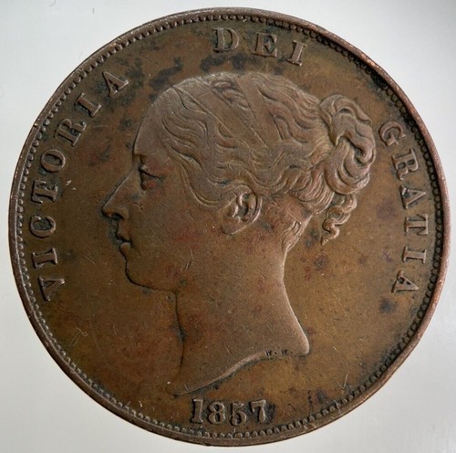 1857 Victoria One Penny Coin | Very High Grade - Picture 1 of 2