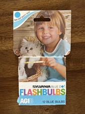 Vintage Sylvania Blue Dot Flash Bulbs AG1B - Box of 12 Blue Bulbs NIB
