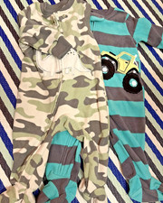 Carter  s Set Of 2 Baby Boys Cozy Fleece Zip-Up Sleep  Play 6 Mo