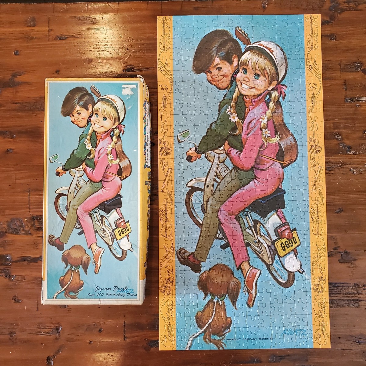 Vintage COMPLETE The Mods Jigsaw Puzzle - Milton Bradley - 1966