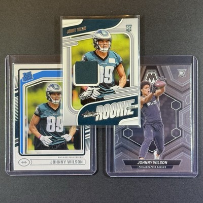 3X JOHNNY WILSON RC LOT-2024 PANINI: ABSOLUTE #ARMJWN, DONRUSS #307, MOSAIC #396