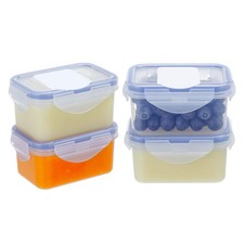 Small Containers 6oz, 4 Pack With Lids, Clear