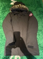 Canada Goose Langford Parka, Medium, Black with Reflective Camo Hood Extender