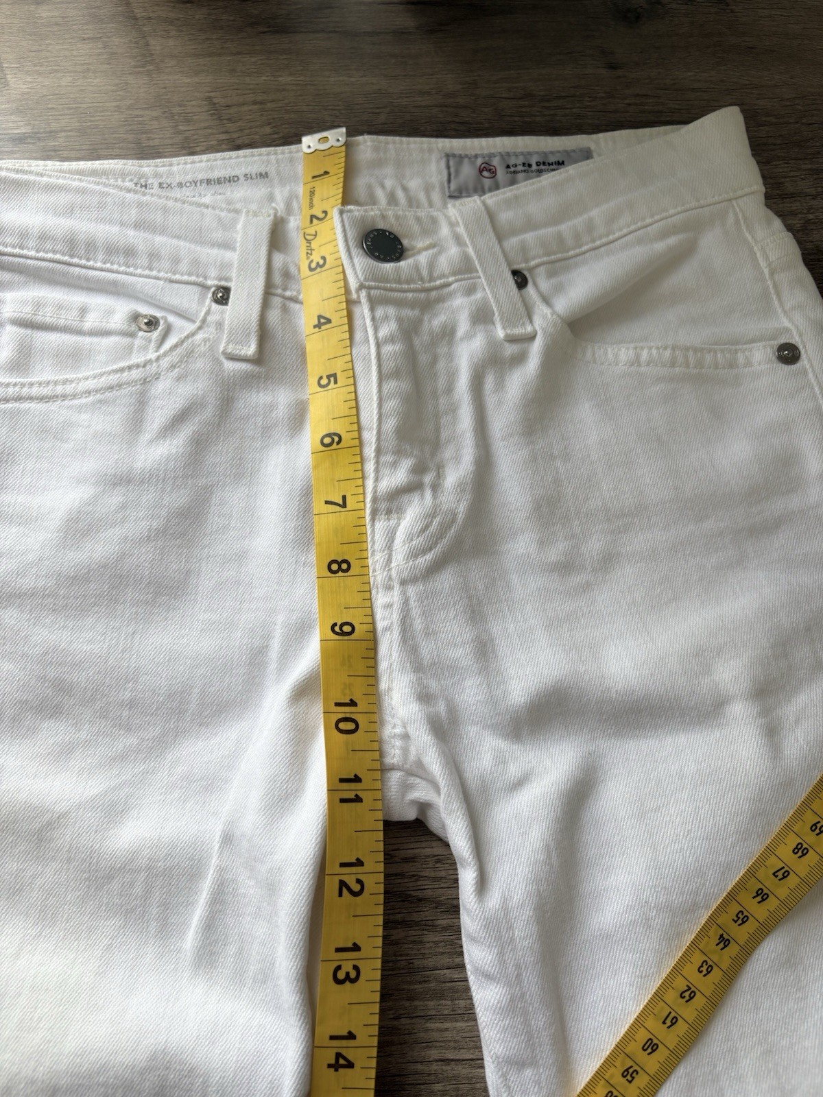 AG Adriano Goldschmied Women's Ex-boyfriend Slim Cloud Soft White Jeans Size 23R thumbnail 4