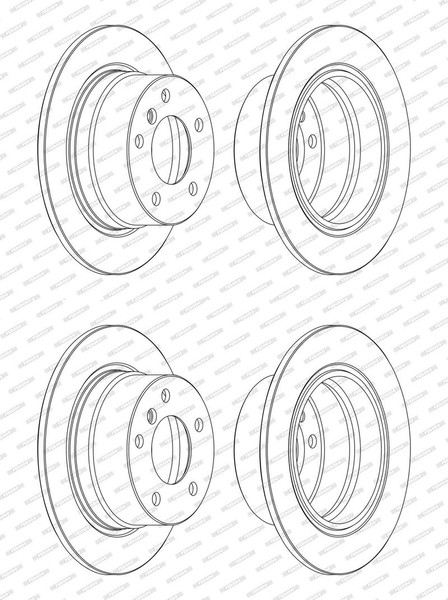 2X Ferodo High Carbon 272Mm Bremsscheiben Voll Hinten Passend FüR BMW Z3 | DDF10-image