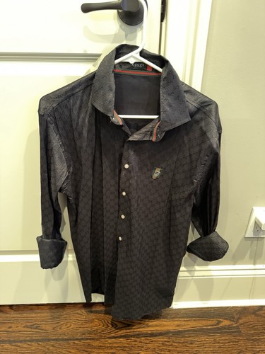 Gucci Black Sleeve Casual Shirt Men Size L Large New Without Tags $700 Retail