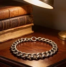 Vintage Sterling Silver Rope Textured Link Bracelet 7.25” 16.2g Spring Ring