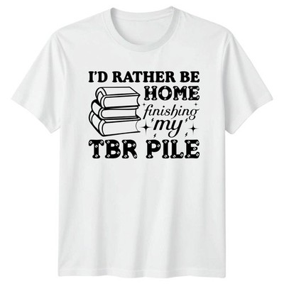 Id Rather Be Home Finishing T-Shirt Bücherwurm Lesen Geburtstag Geschenk