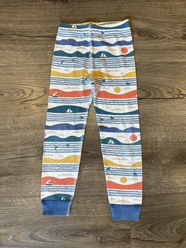 Hanna Andersson Seaside Sailboat Pajamas Sz 4 100cm XS Organic Cotton - Picture 4 of 6