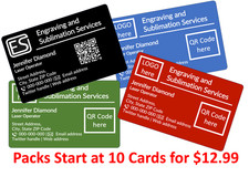 Custom Laser Engraved Metal Business Cards Personalized Luxury Anodized Lots