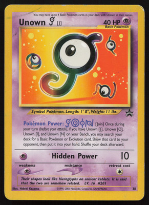 PL Unown [J] 38/53 Wotc Promo Regular