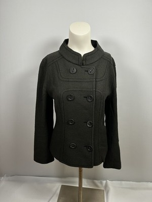 Marc Cain Wolljacke Gr. N3 (38) Kurzmantel 100% Wolle Damen Anthrazit - mit Maße