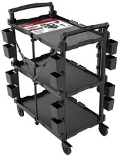 Foldable Collapsible Utility Cart Space Saving Storage Ergonomic Organization