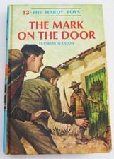 Hardy Boys Mark On Door Mystery Hardcover Book #13 1975-era Printing White Multi
