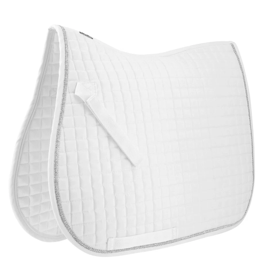 Schabracke Riding World Girly weiß mit Glitzer Dressur