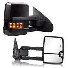 Towing Mirror for Silverado Sierra - Compatible with 2014-2018 Chevy Black