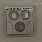 3 Grams Of .999 Fine Silver Valcambi Bars.   Set Of 3