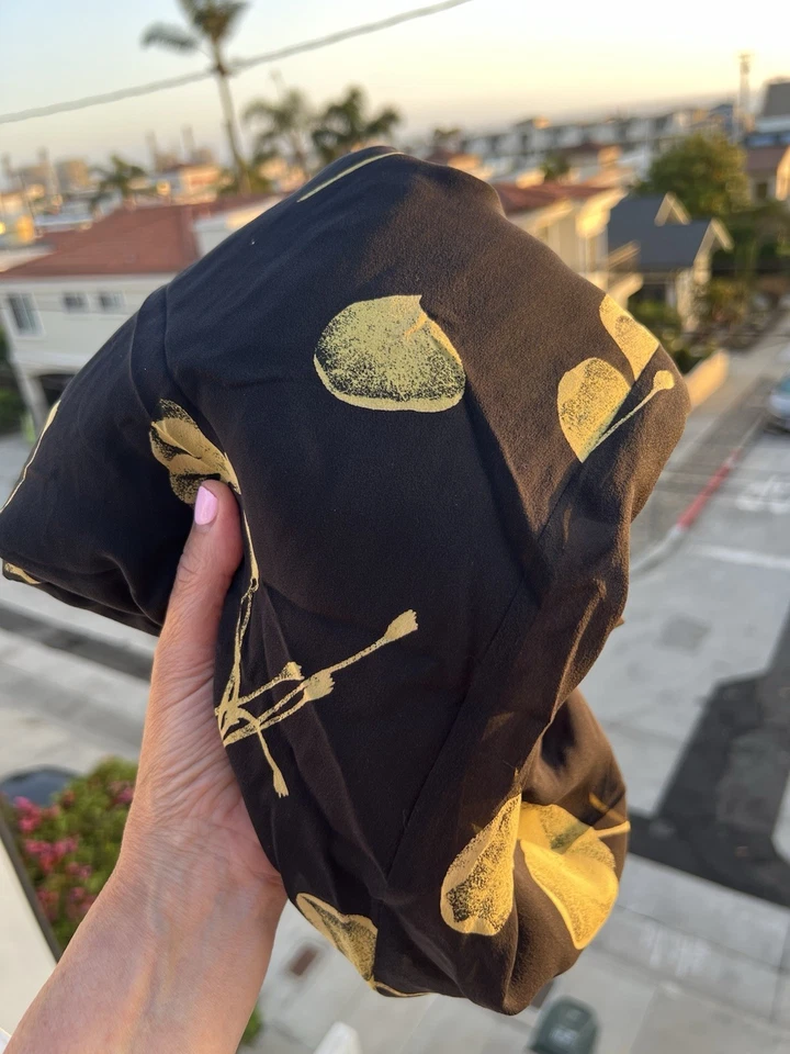 Maxi Vestido Vintage Años 90 Patrick Noche Seda Negro Tirantes Capricho Floral 10 Foto 2 de 4