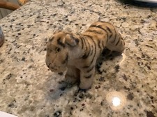 Vintage Steiff West Germany Orange Bengal Tiger Cub Mohair Plush Toy 7 1940 s