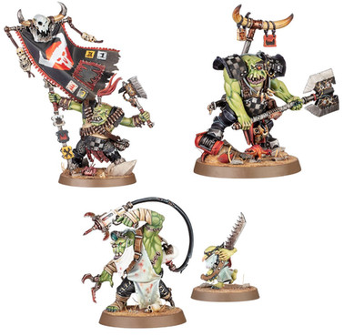 Warhammer 40k Orks Bannernob Bigboss Painboy