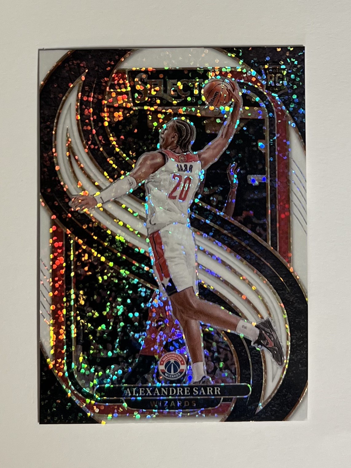 2024-25 Select Alexandre Sarr #185 Premier level White Sparkle (RC) - Wizards