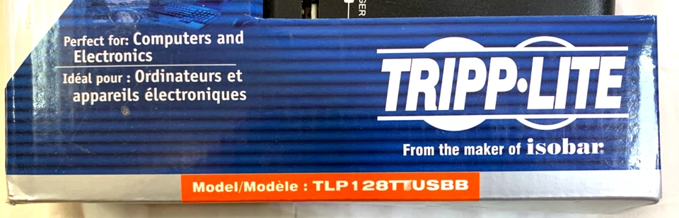 TRIP LITE Surge Power Strip 12 Outlets, 2 USB Charging Ports Tel/Modem/Coax - Image 3 of 4