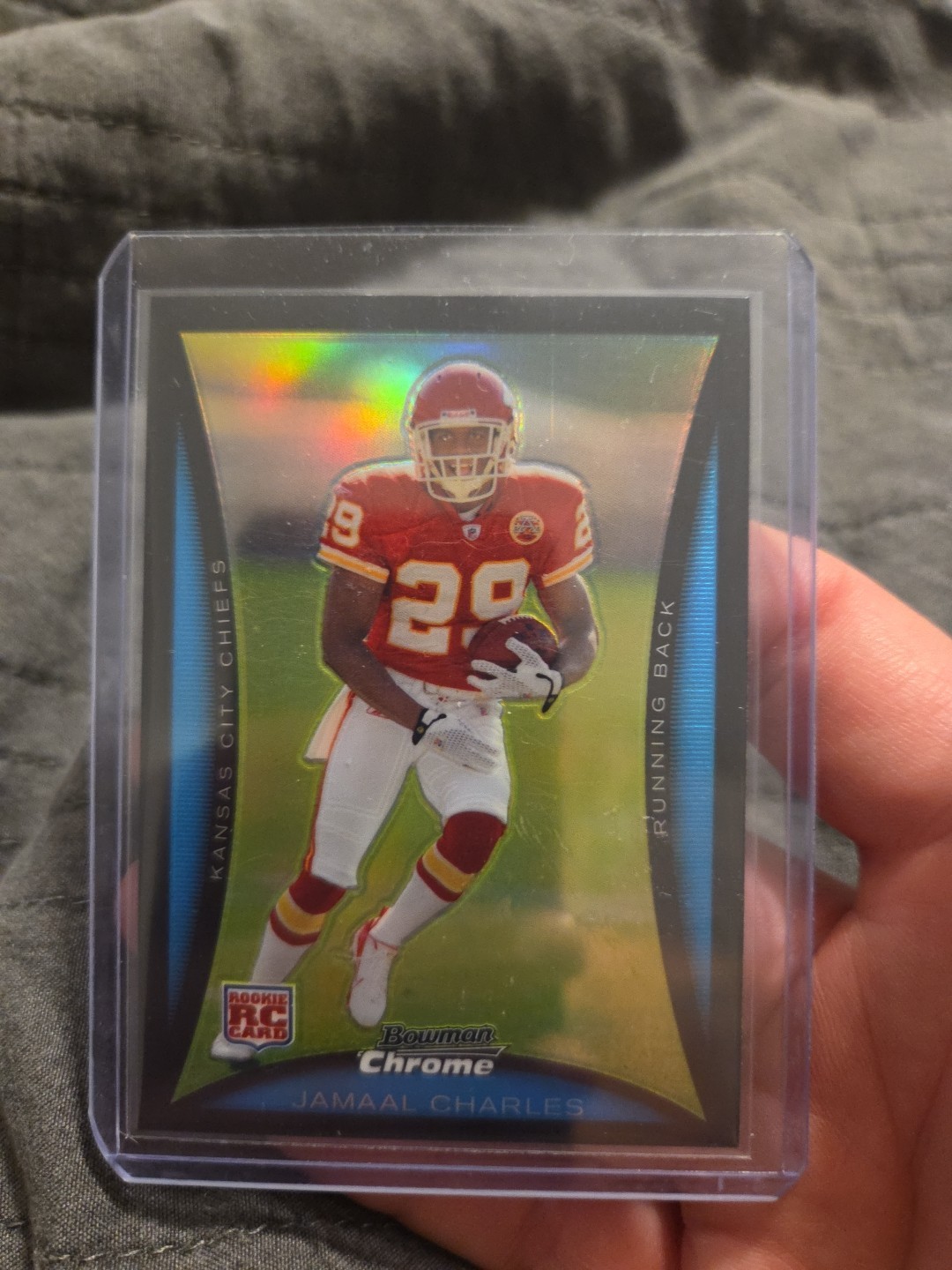 2008 Topps Chrome Refractor Jamaal Charles Rookie Card Kansas City Chiefs