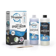 Table Top Epoxy Resin Kit 32 oz (16 Oz Resin and 16 Oz Hardener Set) – Clear ...