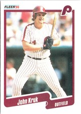John Kruk 1990 Fleer #565 Philadelphia Phillies