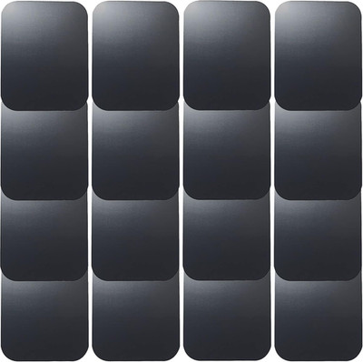 Juego Placas Metalicas Repuesto 16 Piezas Soporte Movil Magnetico Negro Hierro