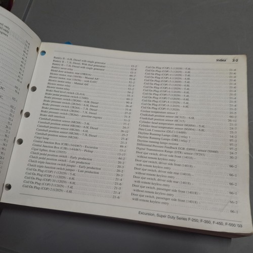 2003 Ford Excursion Super Duty Wiring Diagram F-250 F-350 F-450 F-550 Electrical - Picture 2 of 6