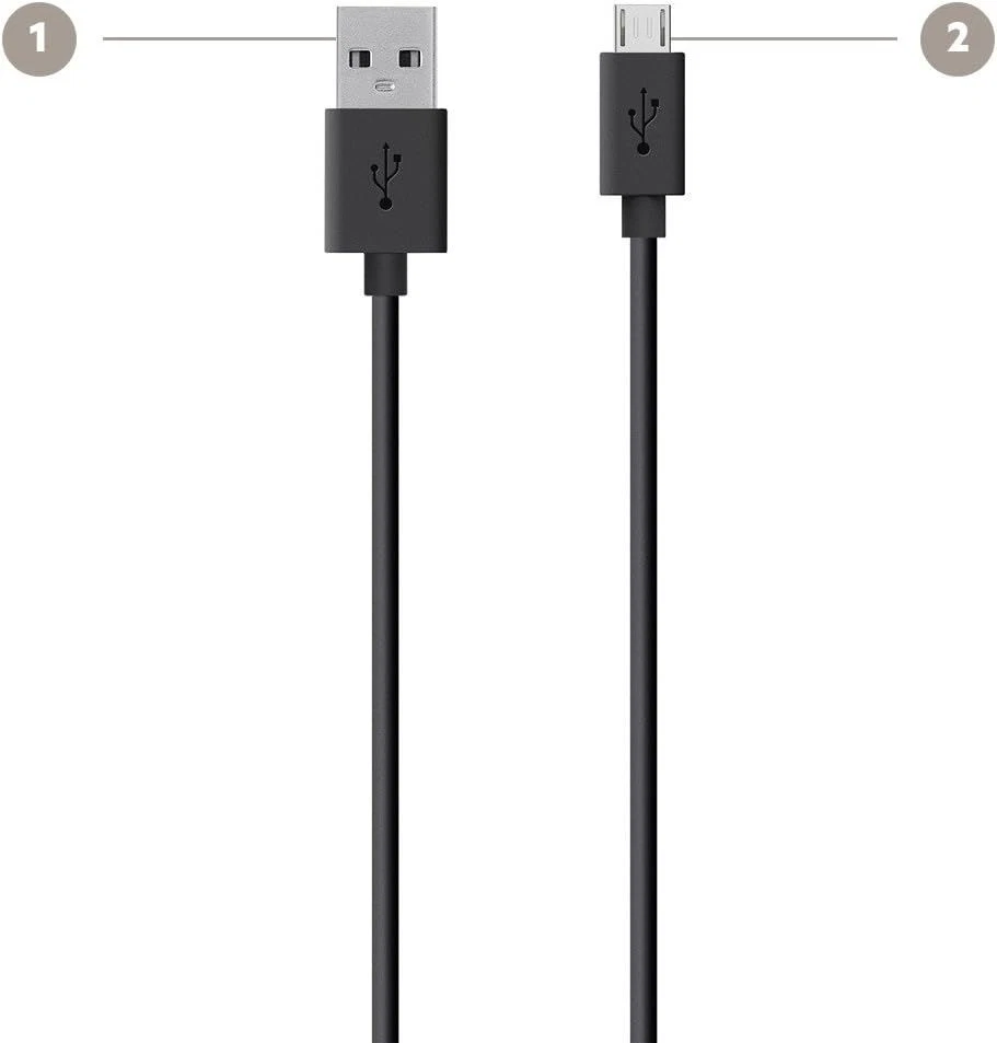 Belkin 2M USB A to Micro USB Cable Black - F2CU012bt2M-BLK - Image 2 of 4