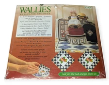 Vintage Wallies Wallpaper Cutouts 25 Mary Engelbreit Flower Check Sealed