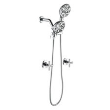 DIFEINI 2 Handle Shower Faucet Shower System Complete 2 In 1 Shower Combo Set