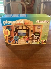 PLAYMOBIL Country Pony Stable Play Box Doll Playset 5660 44 Pieces New