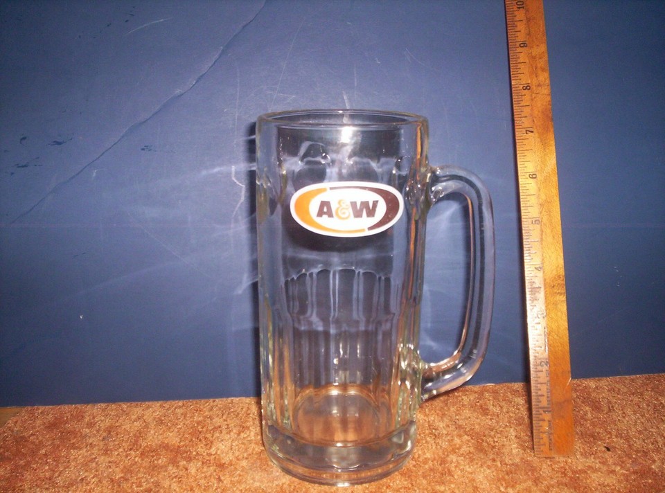 Vintage A&W All American Food Root Beer Glass Mug. 7" Tall, 18 oz. eBay