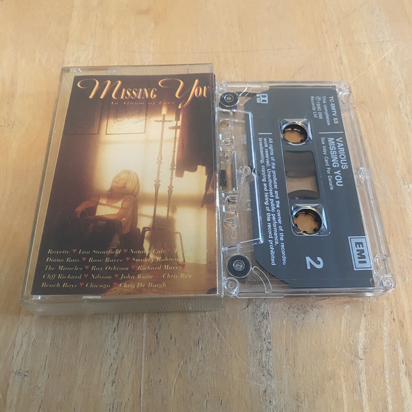 MISSING YOU - AN ALBUM OF LOVE CASSETTE ALBUM INC. ROXETTE, ROY ORBISON, CHICAGO