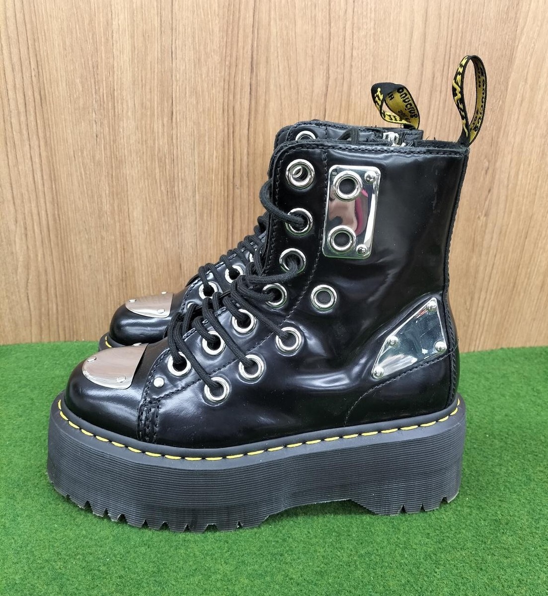 Dr.Martens Boots Jadon Max Rebel Black Leather Shoes US7 UK5 Dr.Martens Boots Jadon Max Rebel Black Leather Shoes US7 UK5