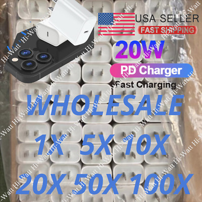 Wholesale 20W PD USB-C Adapter Fast Wall Charger For iPhone 16 15 14 13 12 11 XR