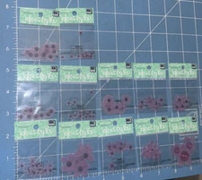 12 Vintage Jolee's by You Purple non adhesive Vellum Garden Flowers *Read*