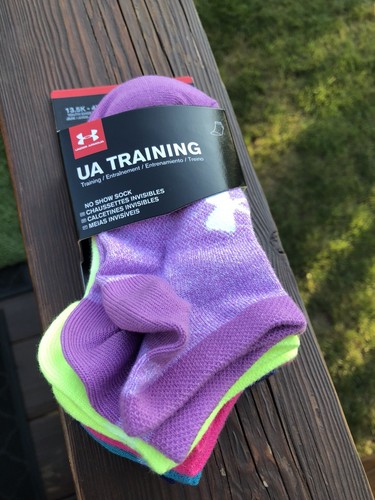 New 6pairs Under Armour Youth Girl 1-4 & Women 4-6 No Show Socks - Picture 5 of 6