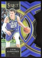 2023-24 10837D Panini Select BLUE PRIZM DIE-CUT Lauri Markkanen 131/249 Utah